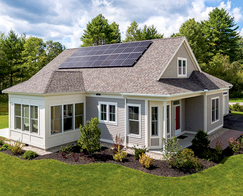 sustainable retirement living in maine | Cumberland Crossing Cottage with Standard Solar Panels